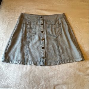 Light Denim Mini Skirt - Small